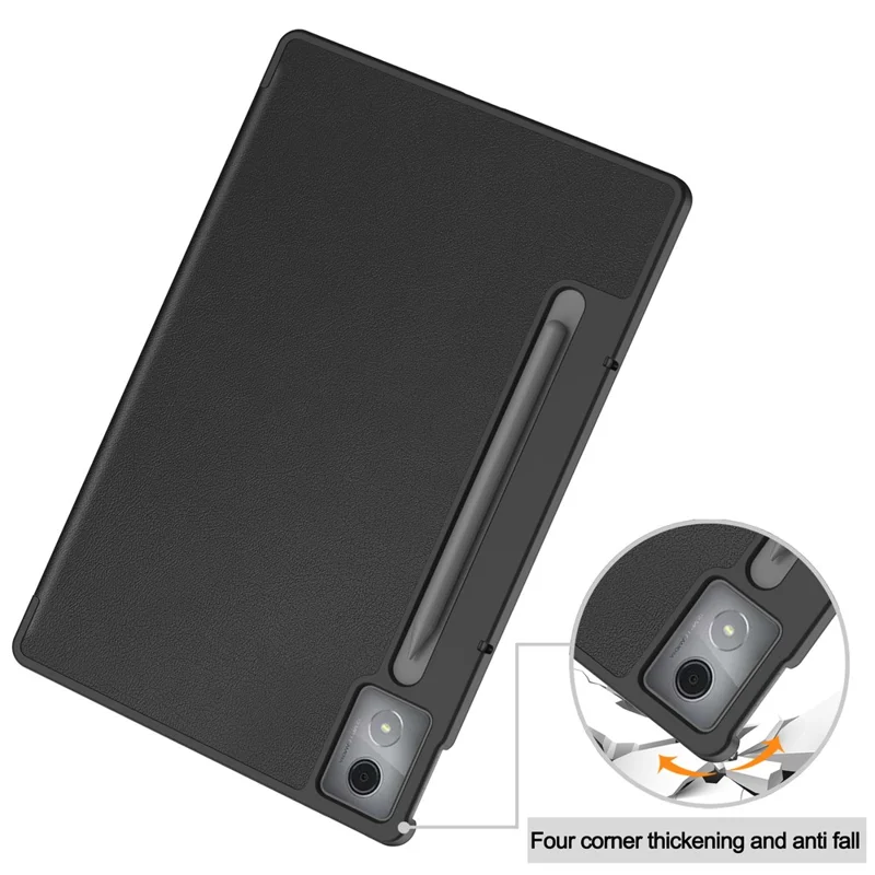 For Lenovo Xiaoxin Pad Pro 12.7 inch Case Anti-Drop Leather Stand Tablet Cover - Black-Cellmalls