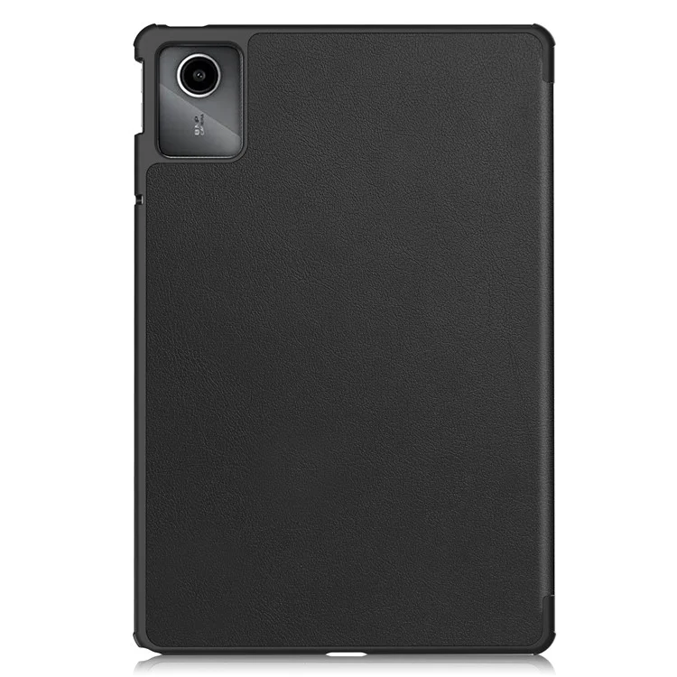 For Lenovo Tab M11 / Xiaoxin Pad 11 2024 Case Tri-Fold Stand PU Leather+PC Tablet Cover - Black-Cellmalls