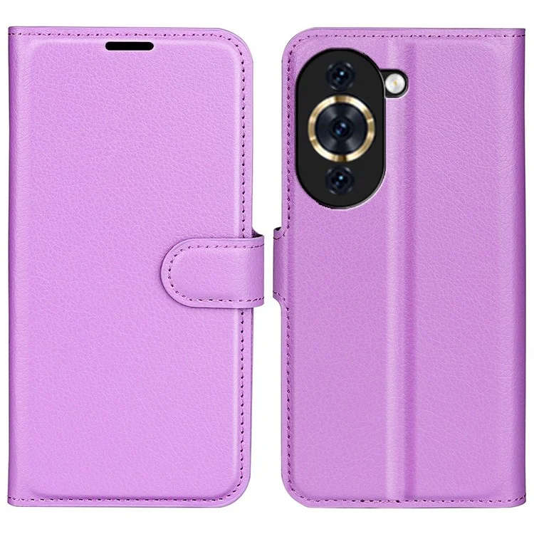 PU Leather Stand Phone Case for Huawei nova 10 4G, Litchi Texture Anti-wear Drop-proof Wallet Style Folio Flip Cover - Pink-Cellmalls