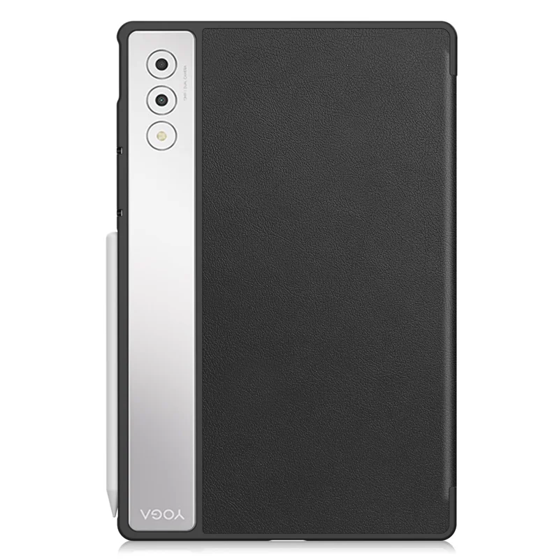 For Lenovo Yoga Tab Plus Case Anti-Drop Leather Stand Tablet Cover - Black-Cellmalls