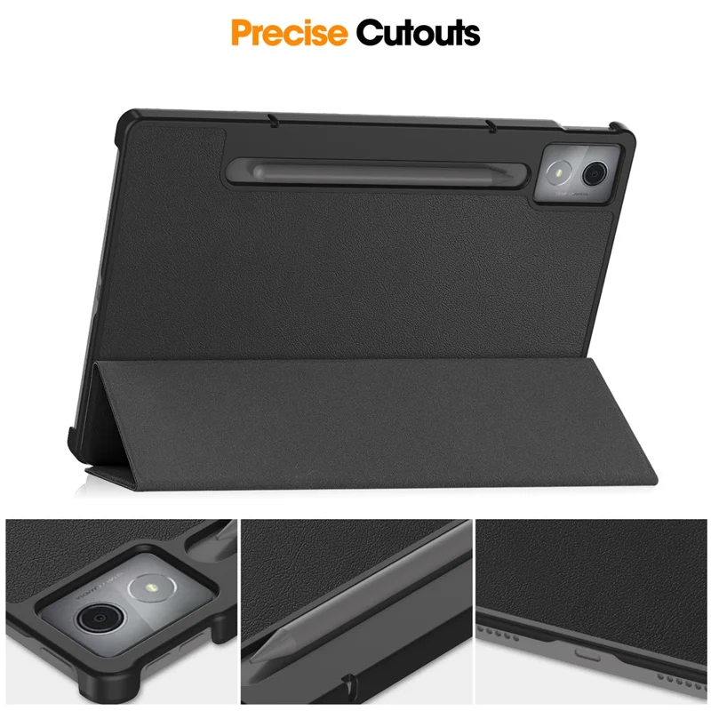 For Lenovo Idea Tab Pro Case Anti-Drop Leather Stand Tablet Cover - Black-Cellmalls