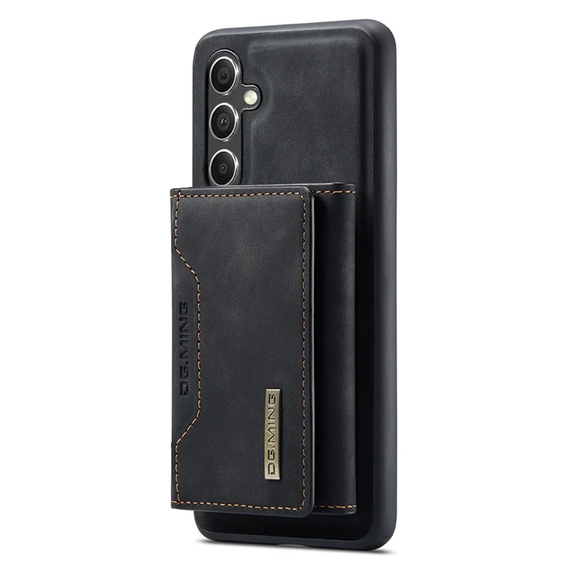 DG.MING M2 Series for Samsung Galaxy A56 5G Case PU + PC + TPU Phone Cover Detachable Wallet - Black-Cellmalls