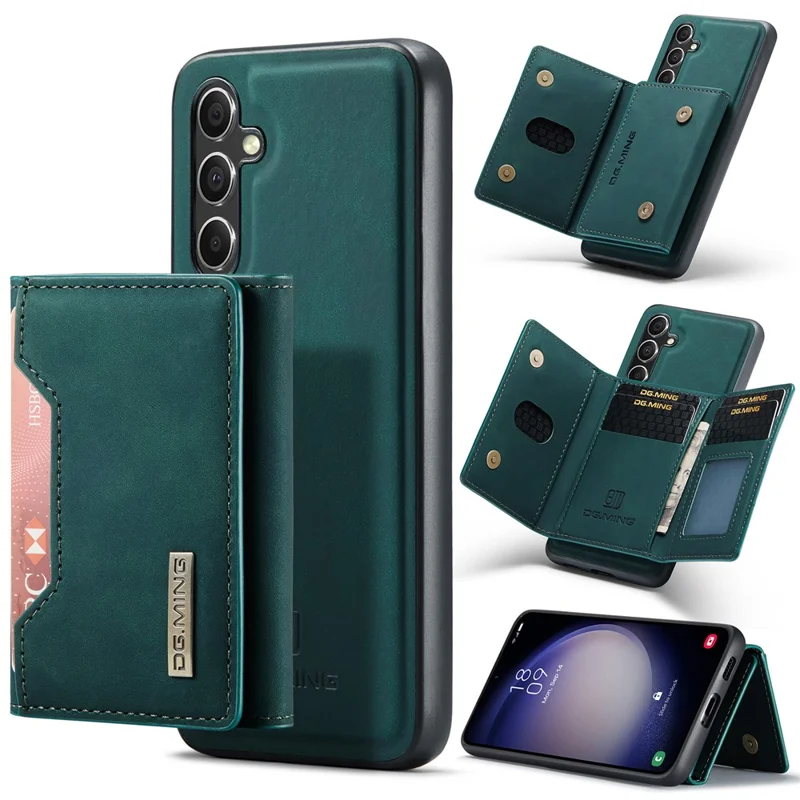 DG.MING M2 Series for Samsung Galaxy A56 5G Case PU + PC + TPU Phone Cover Detachable Wallet - Black-Cellmalls