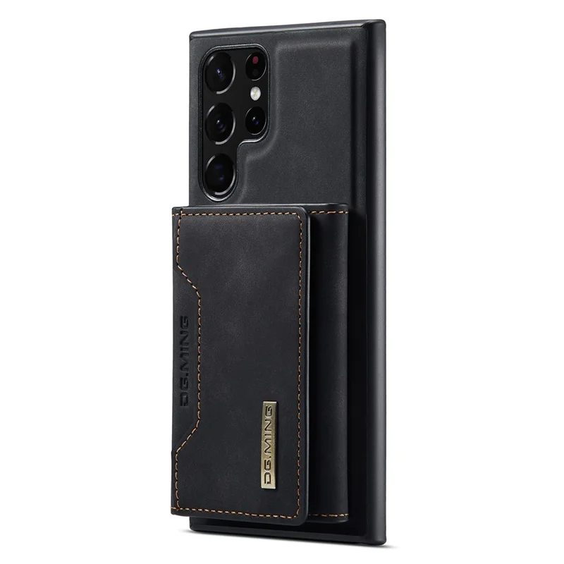 DG.MING M2 Series for Samsung Galaxy S25 Ultra Case PU+PC+TPU Phone Cover Detachable Wallet - Black-Cellmalls