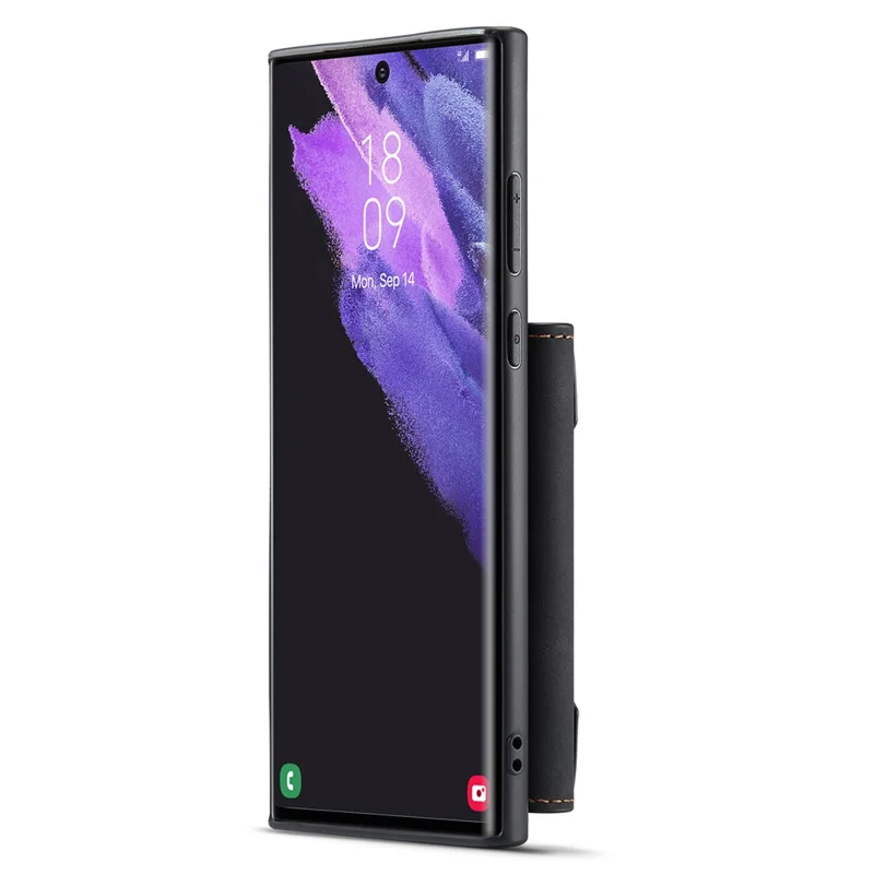 DG.MING M2 Series for Samsung Galaxy S25 Ultra Case PU+PC+TPU Phone Cover Detachable Wallet - Black-Cellmalls