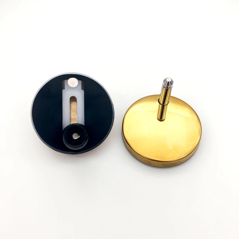 2Pcs/lot Golden Stainless Steel Toilet Seat with Top Fix Hinge Soft Release Quick Fit for Home Bathroom Accessories