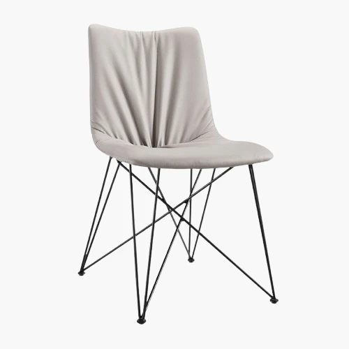 Black Coated Metal Dining Chairs