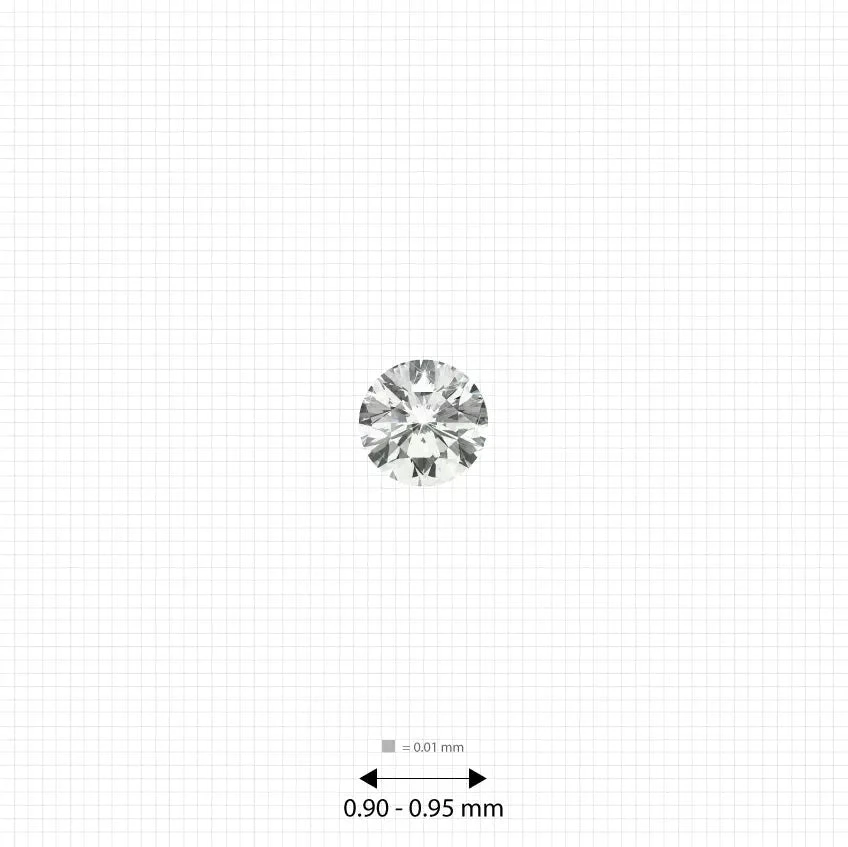 Melee diamonds price 0.90 - 0.95 mm (0.0035 Ct.) White Round Melee