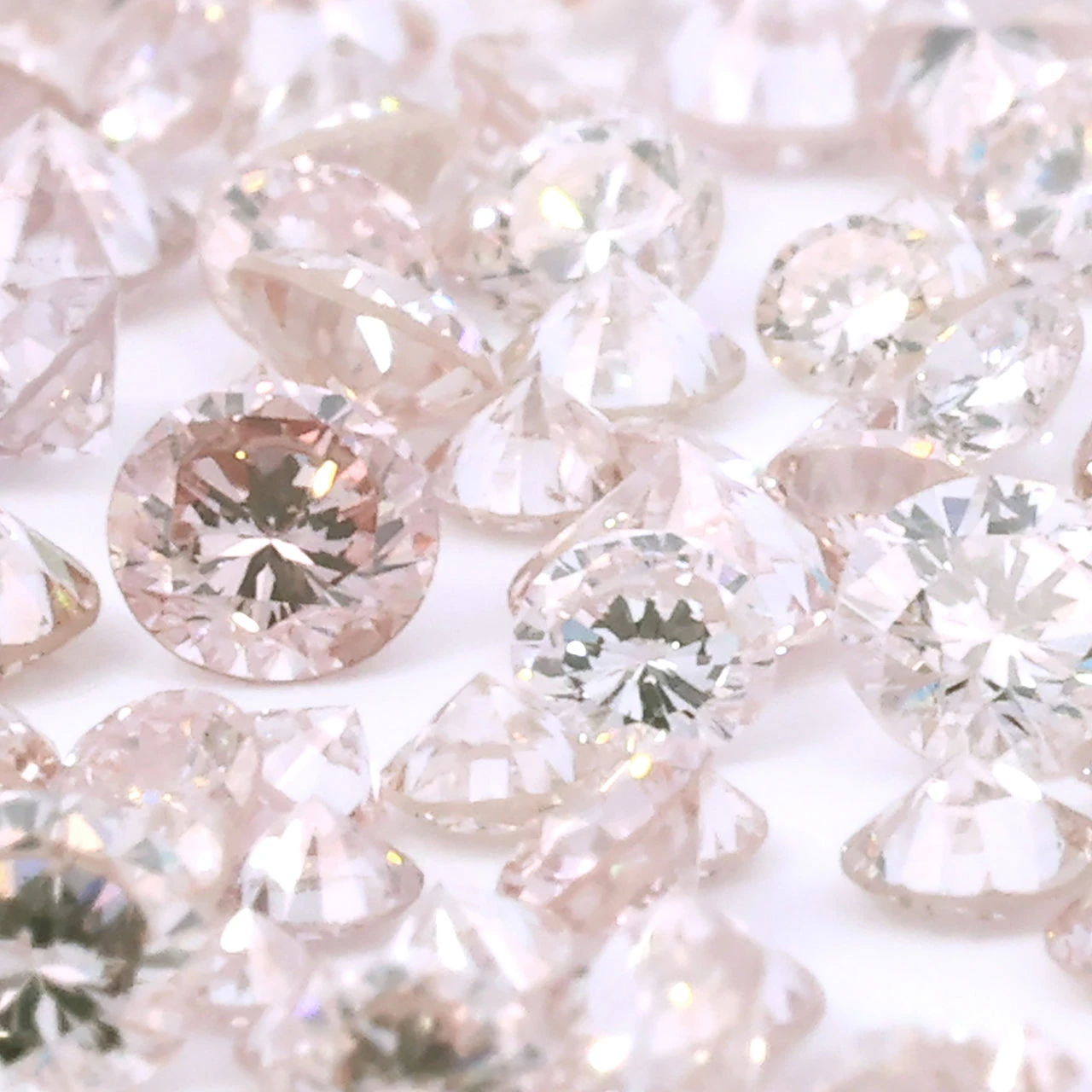 Light Burgundy Melee Diamond Custom Melee Diamond Assortments, 0.02ct - 0.10ct Range