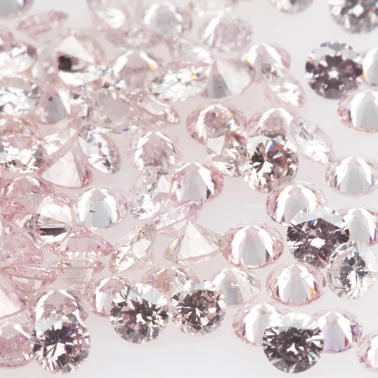 Light Pink Wholesale Natural Melee Diamonds, 0.08ct - 0.12ct Carat Range | SI1+