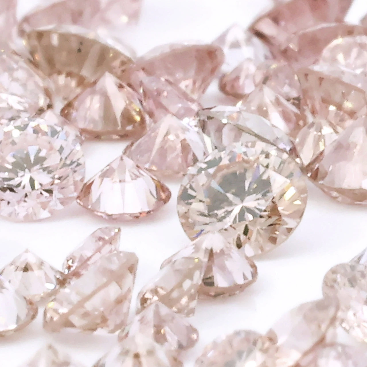 Medium Burgundy SI Clarity Lab Melee Diamonds, 0.02ct - 0.06ct Carat Range