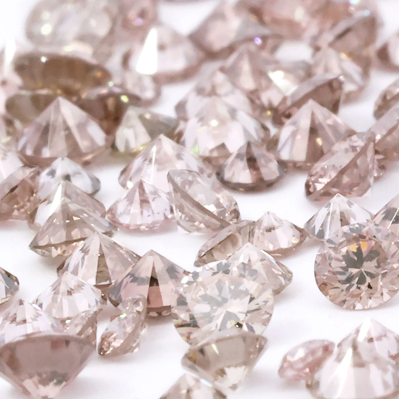 Wholesale Natural Melee Diamonds, 0.02ct - 0.05ct Range, VS Clarity Dark Old Rose