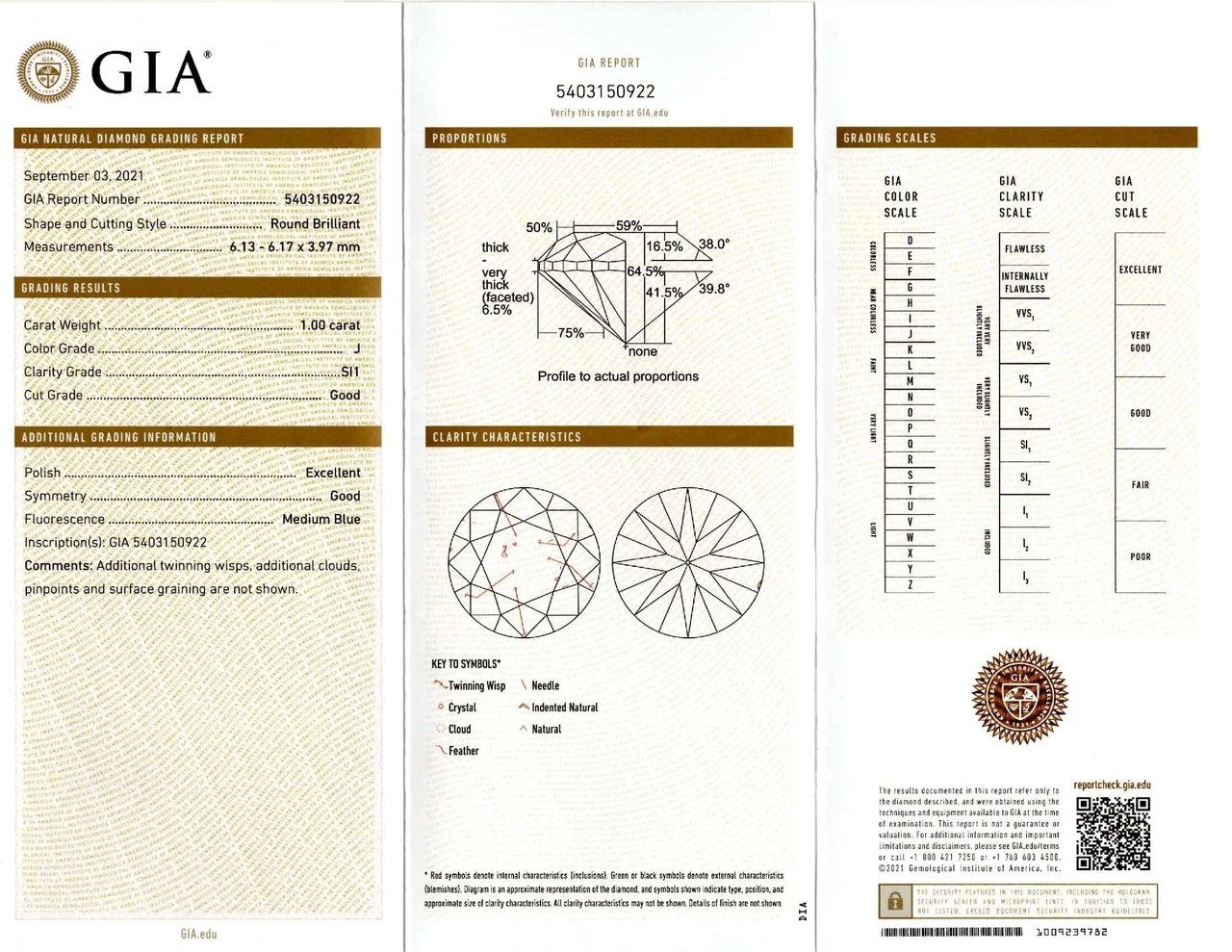 1 CARAT GIA CERTIFIED J SI1 DIAMOND ROUND BRILLIANT CUT LOOSE NATURAL ENGAGEMENT