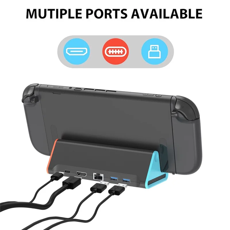 HONSON HS-SW2026 For Nintendo Switch 2 Mini 4K 60Hz HD Video Converter Dock with Ethernet PD USB3.0 Port-Cellmalls