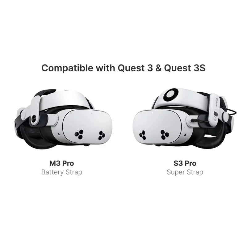 BOBOVR S3 Pro For Meta Quest 3S / 3 Battery Head Strap with 10000mAh Replaceable Battery Pack-Cellmalls