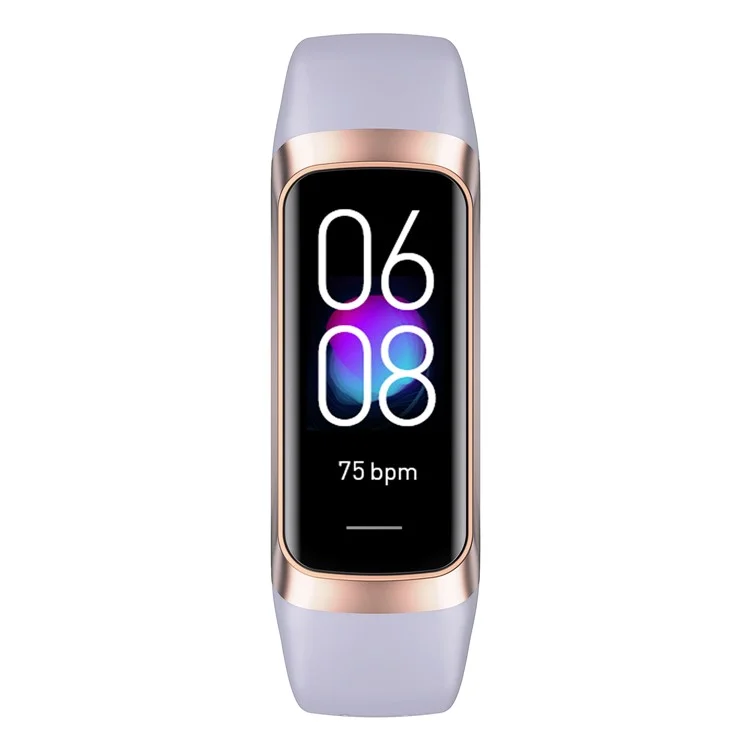 C60 1.1 inch Waterproof Smart Watch Body Temperature Health Monitor Fitness Tracker Sports Wristband - Light Purple-Cellmalls