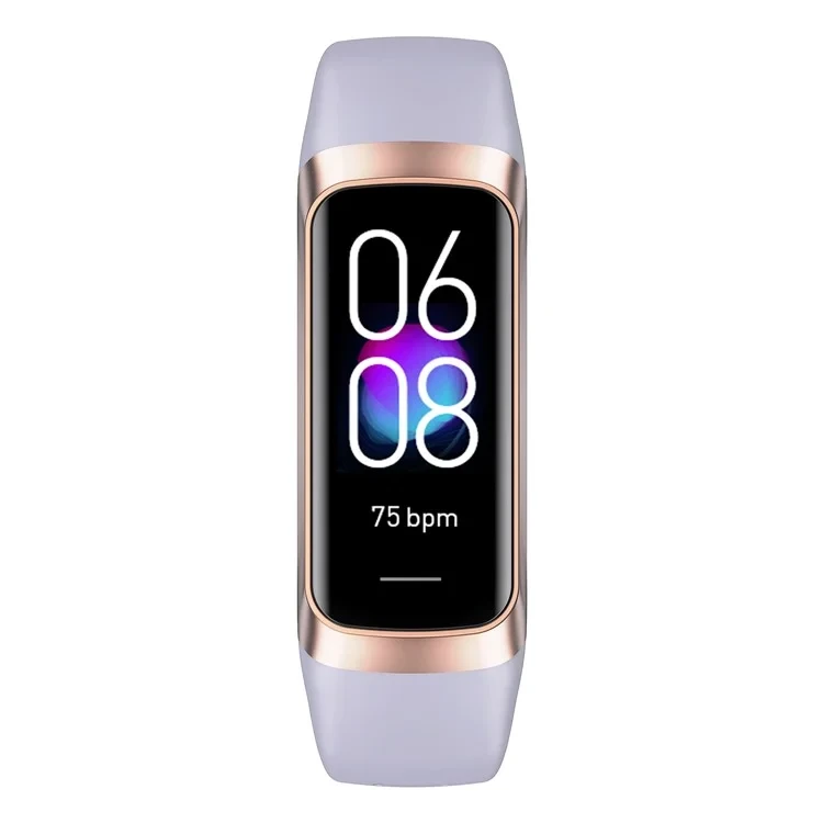 C60 1.1 inch Waterproof Smart Watch Body Temperature Health Monitor Fitness Tracker Sports Wristband - Light Purple-Cellmalls