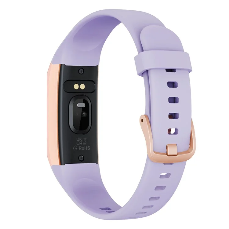 C60 1.1 inch Waterproof Smart Watch Body Temperature Health Monitor Fitness Tracker Sports Wristband - Light Purple-Cellmalls