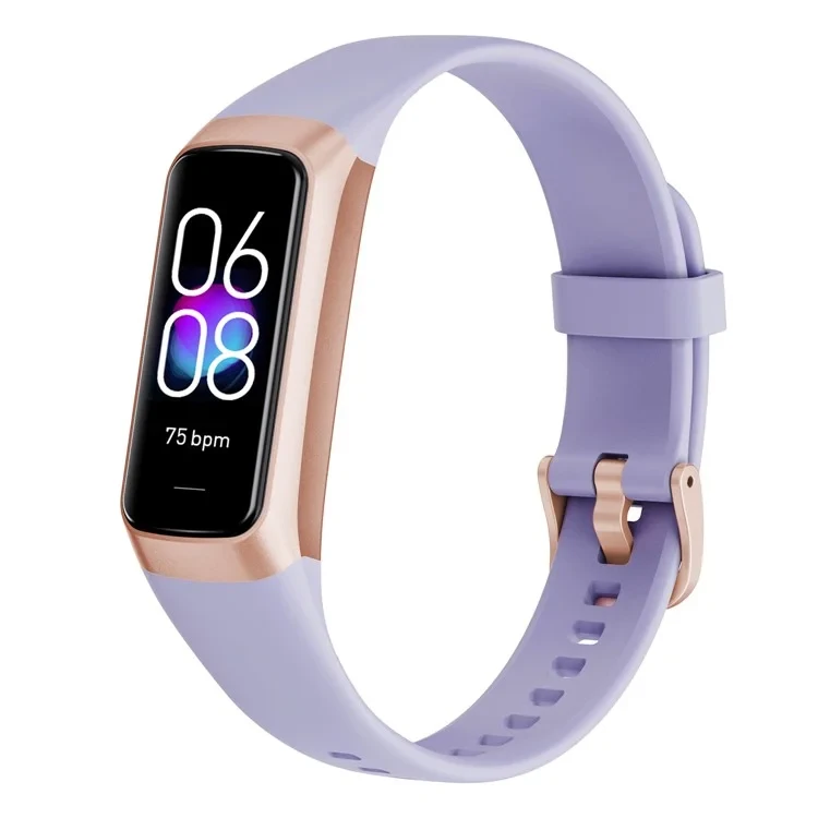 C60 1.1 inch Waterproof Smart Watch Body Temperature Health Monitor Fitness Tracker Sports Wristband - Light Purple-Cellmalls