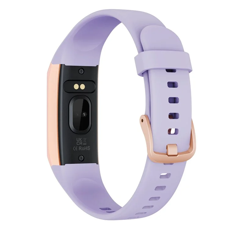 C60 1.1 inch Waterproof Smart Watch Body Temperature Health Monitor Fitness Tracker Sports Wristband - Light Purple-Cellmalls