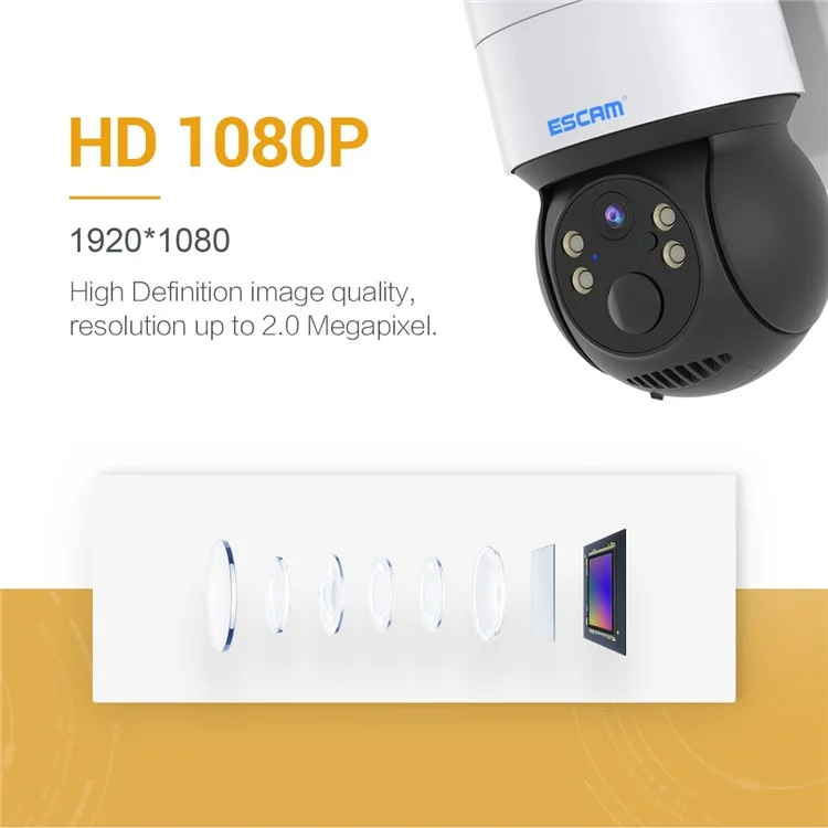 ESCAM QF170 2MP PIR Motion Detection WiFi Two-way Voice Rechargeable Camera Night Vision Security IP Camera Support Cloud Storage-Cellmalls