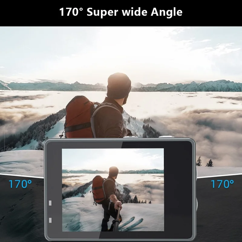 F300AAR-G Action Camera 24MP 5K Ultra HD 30m Waterproof Outdoor Sports Camera with Remote Control-Cellmalls