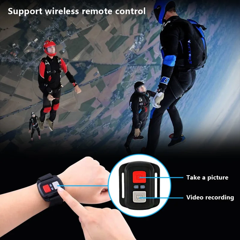 F300AAR-G Action Camera 24MP 5K Ultra HD 30m Waterproof Outdoor Sports Camera with Remote Control-Cellmalls