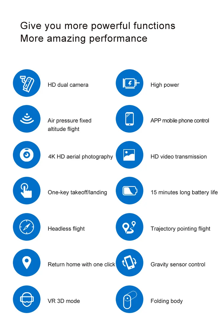 E88 Folding Drone Aerial Photos HD Quadrocopter Altitude Hold RC Aircraft with 4K Dual Cameras - Black-Cellmalls