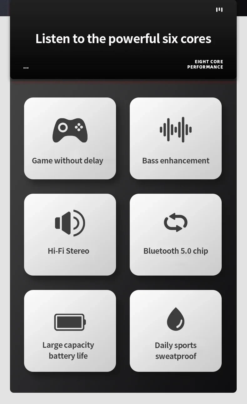 LENOVO Thinkplus TH10 TWS Stereo Headphone Bluetooth-compatible Earphones Over Ear Music Headset - Black-Cellmalls