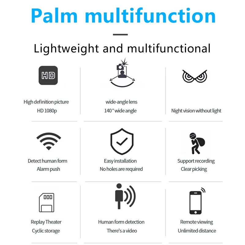 X5 Home Security WiFi Mini Camera 1080P AI Human Body Recognition HD Night Vision Camera-Cellmalls