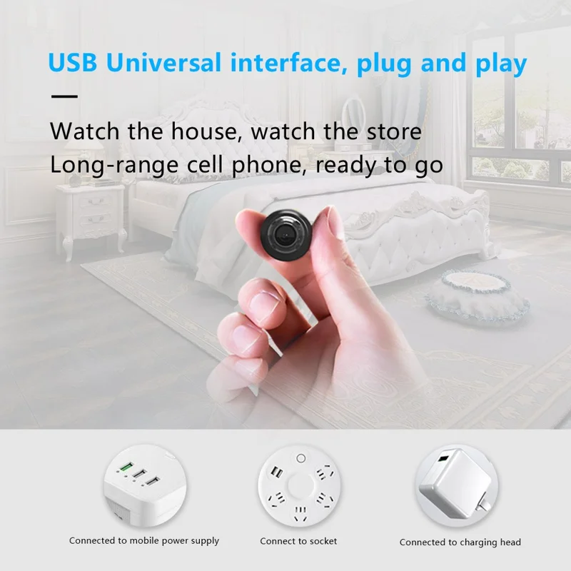 X5 Home Security WiFi Mini Camera 1080P AI Human Body Recognition HD Night Vision Camera-Cellmalls