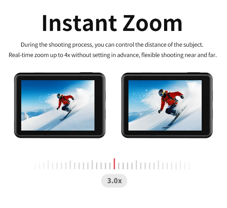 V5 5K WiFi EIS Anti-shake Action Camera 30m Waterproof Dual Screen Sports Camera-Cellmalls