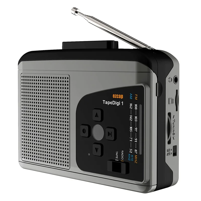 EZCAP 234 Cassette Tape to MP3 Save to TF Card Stereo Converter Cassette Tape Player AM / FM Radio-Cellmalls