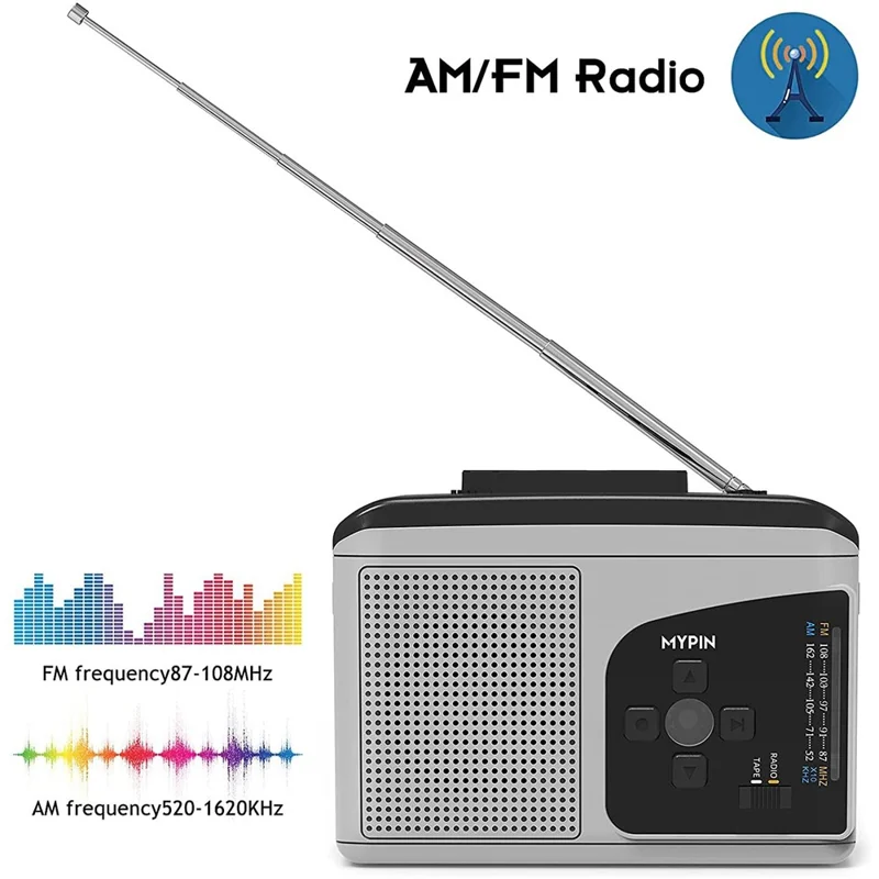 EZCAP 234 Cassette Tape to MP3 Save to TF Card Stereo Converter Cassette Tape Player AM / FM Radio-Cellmalls