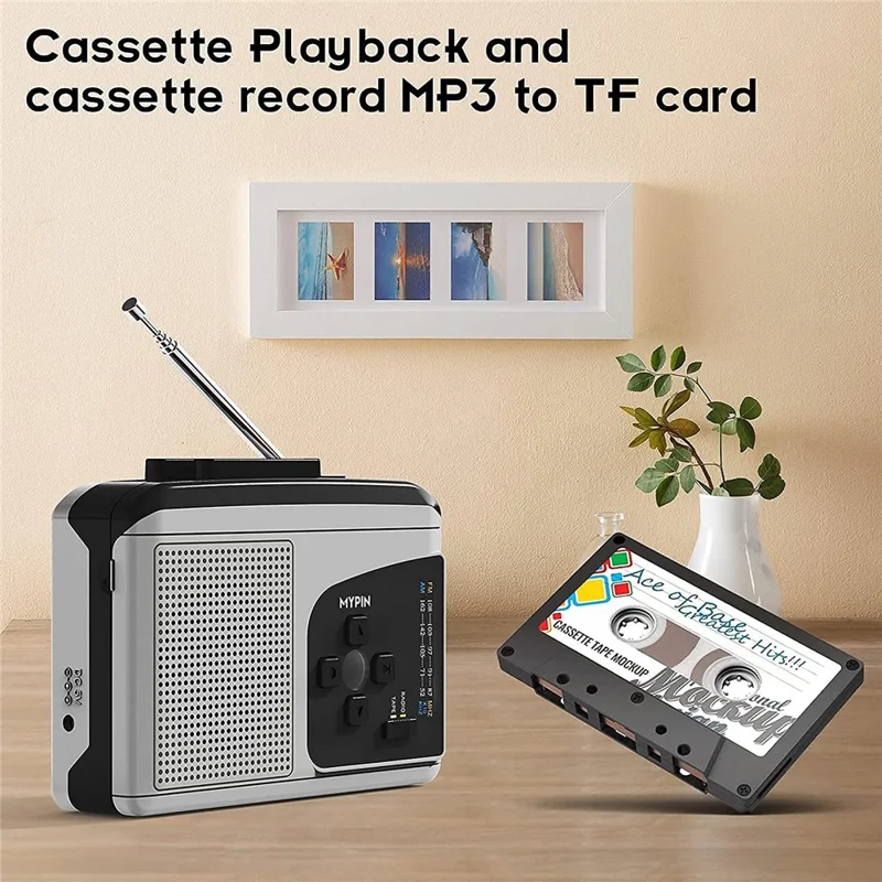 EZCAP 234 Cassette Tape to MP3 Save to TF Card Stereo Converter Cassette Tape Player AM / FM Radio-Cellmalls