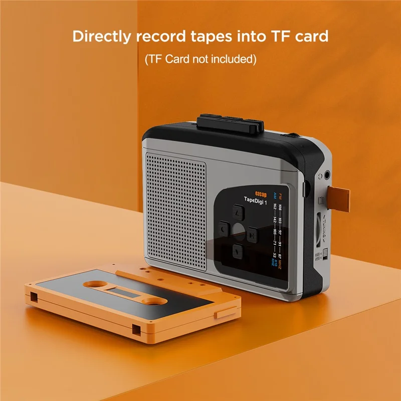 EZCAP 234 Cassette Tape to MP3 Save to TF Card Stereo Converter Cassette Tape Player AM / FM Radio-Cellmalls