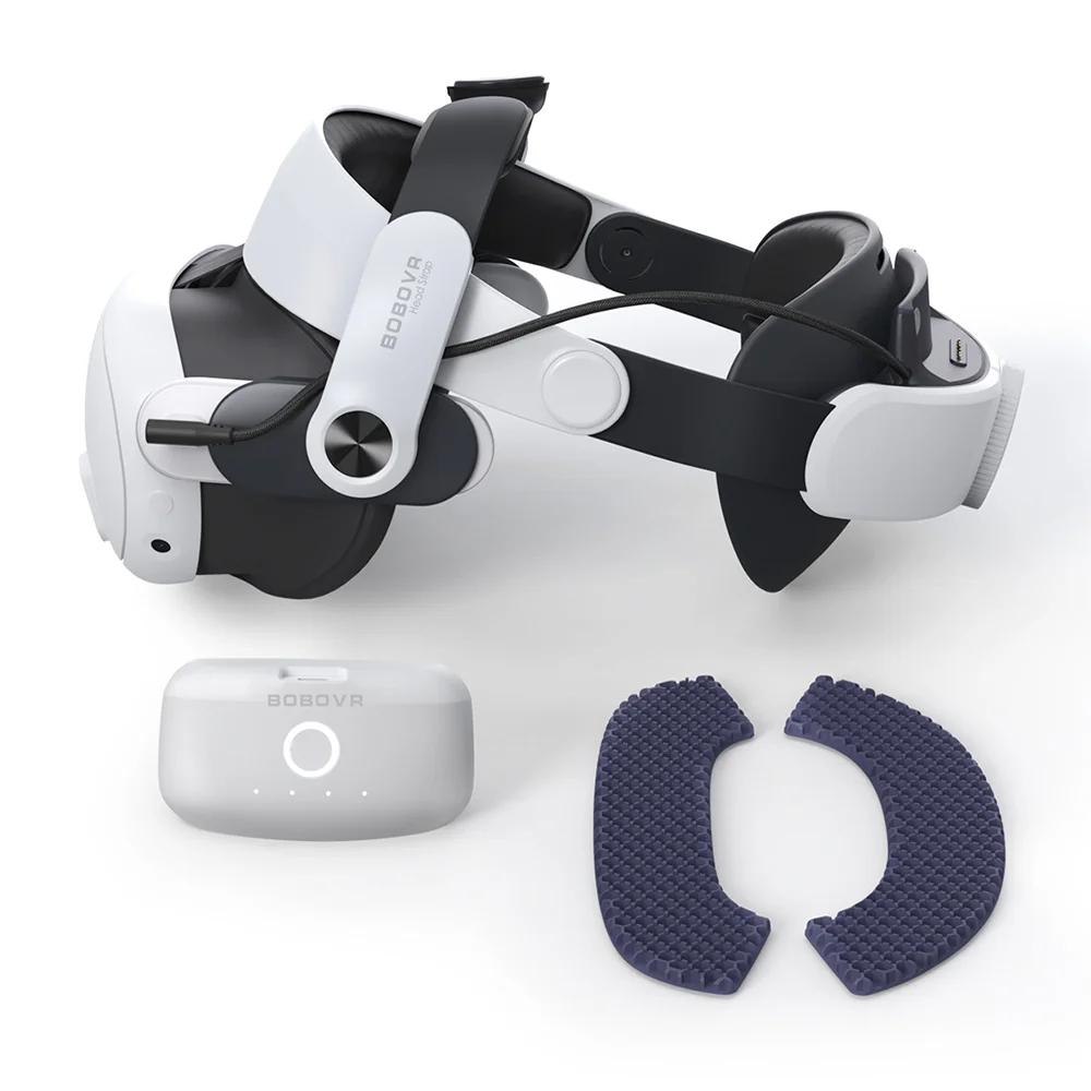 BOBOVR M3 Pro For Meta Quest 3S / 3 VR Headset Head Strap 5200mAh Battery Pack Headband-Cellmalls