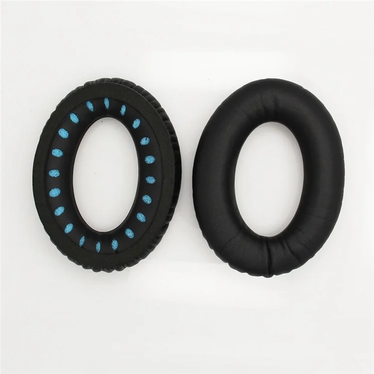 JZF-236 For Bose QC25/QC15/QC35 Ear Pads Foam Protein Leather Ear Cushions 1Pair Replacement Headset Ear Cups - Blue-Cellmalls