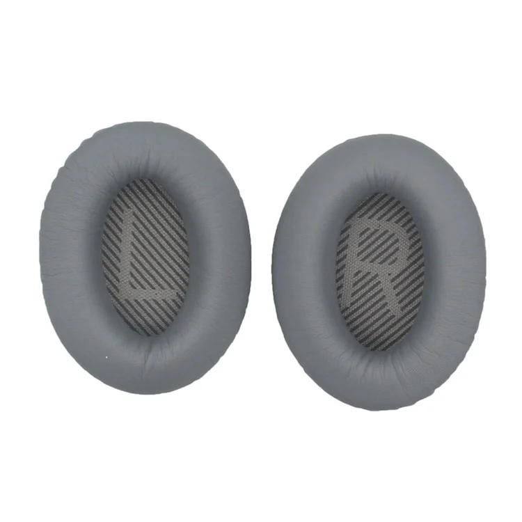 JZF-236 For Bose QC25/QC15/QC35 Ear Pads Foam Protein Leather Ear Cushions 1Pair Replacement Headset Ear Cups - Dark Grey-Cellmalls