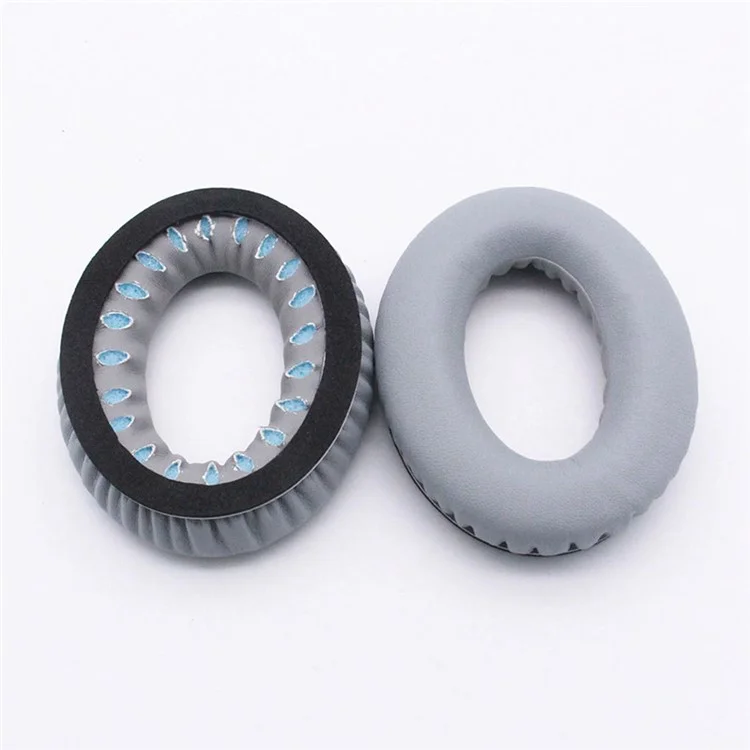 JZF-236 For Bose QC25/QC15/QC35 Ear Pads Foam Protein Leather Ear Cushions 1Pair Replacement Headset Ear Cups - Silver-Cellmalls