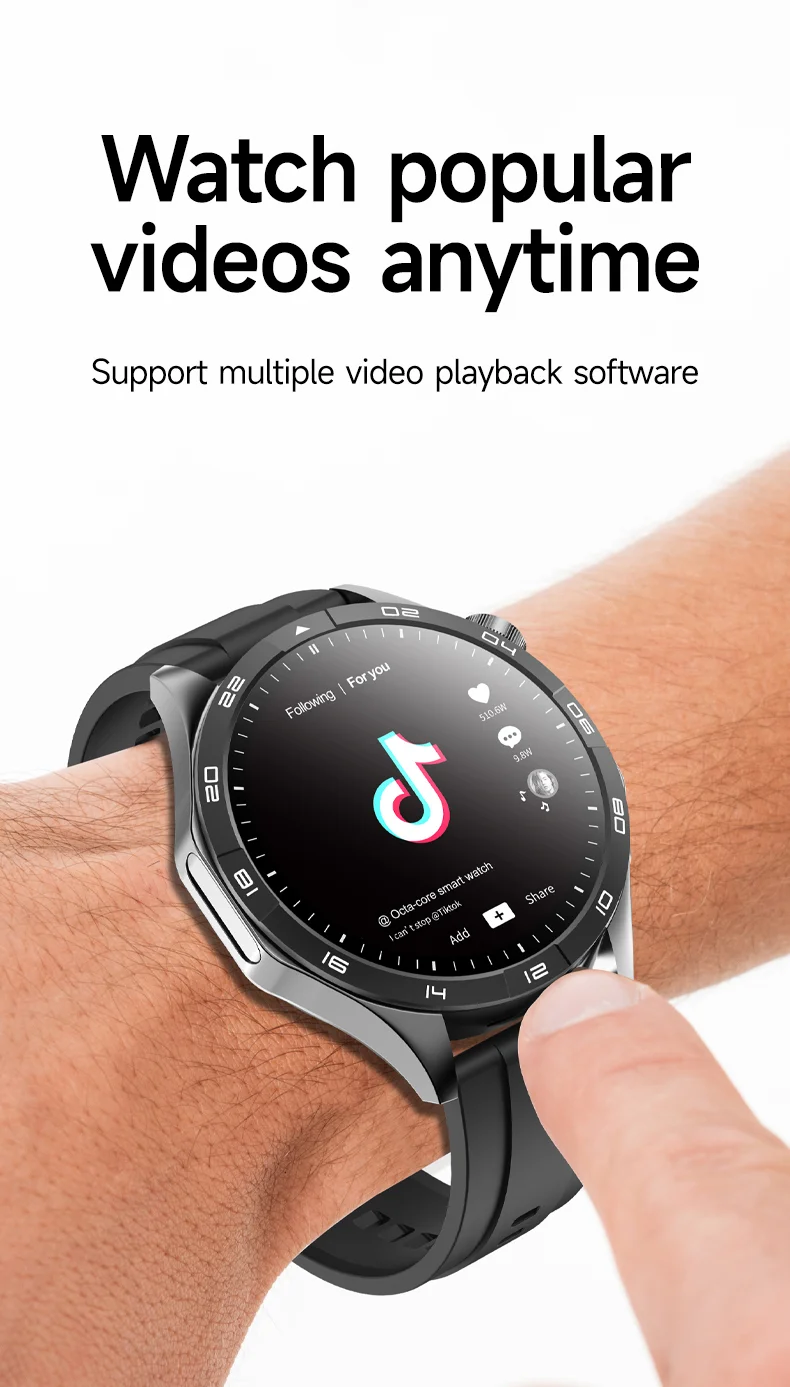 LM01 2+16G 1.43-inch AMOLED Smart Watch 4G SIM Card Android 8.1 Smart Sport Watch, for Europe Asia Africa - Green-Cellmalls