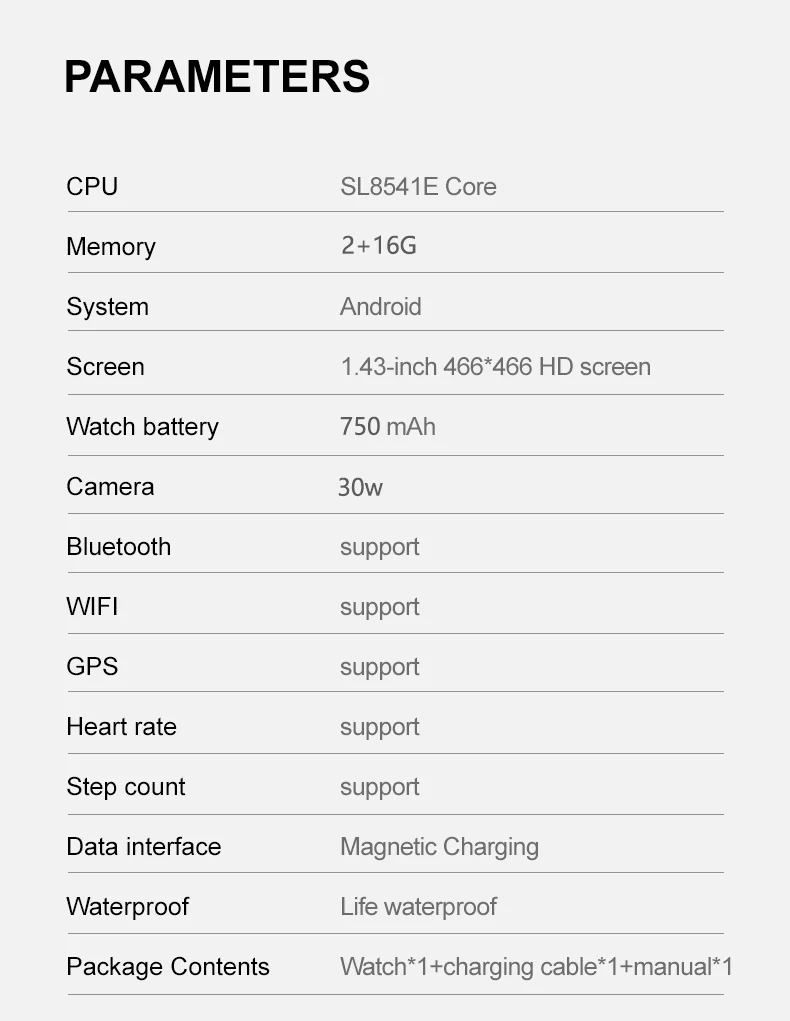 LM01 2+16G 1.43-inch AMOLED Smart Watch 4G SIM Card Android 8.1 Smart Sport Watch, for Europe Asia Africa - Green-Cellmalls