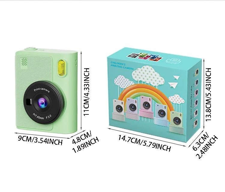 Z900 2.4 Inch Instant Print Camera Kids HD Video Recorder Support Monochrome Printing - Blue-Cellmalls