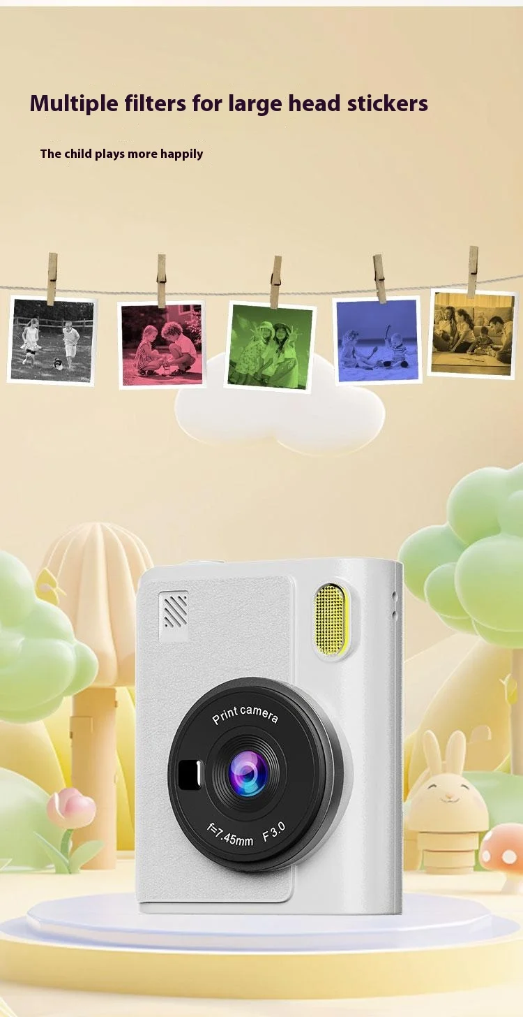 Z900 2.4 Inch Instant Print Camera Kids HD Video Recorder Support Monochrome Printing - Blue-Cellmalls