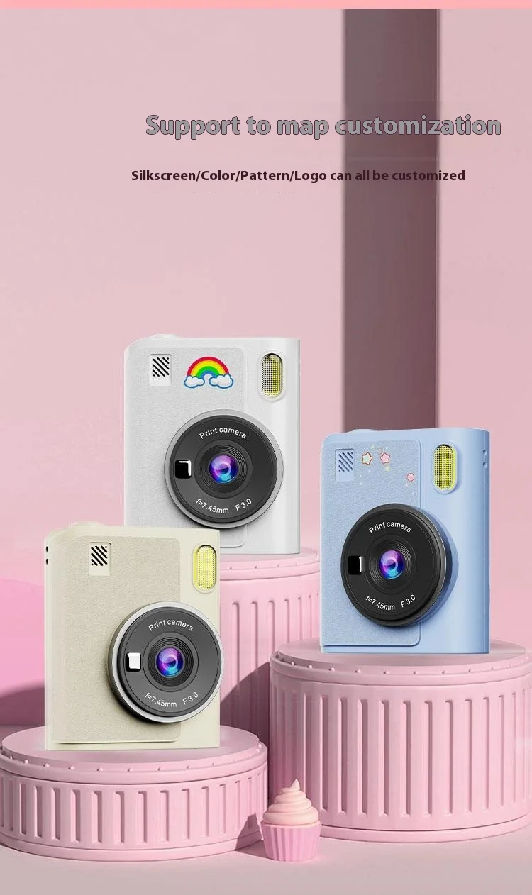 Z900 2.4 Inch Instant Print Camera Kids HD Video Recorder Support Monochrome Printing - Blue-Cellmalls