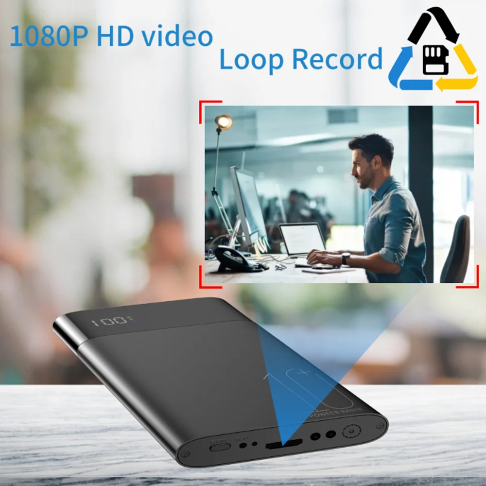 10000mAh Power Bank Motion Detection 1080P HD 2.4G WiFi Home Security Camera-Cellmalls