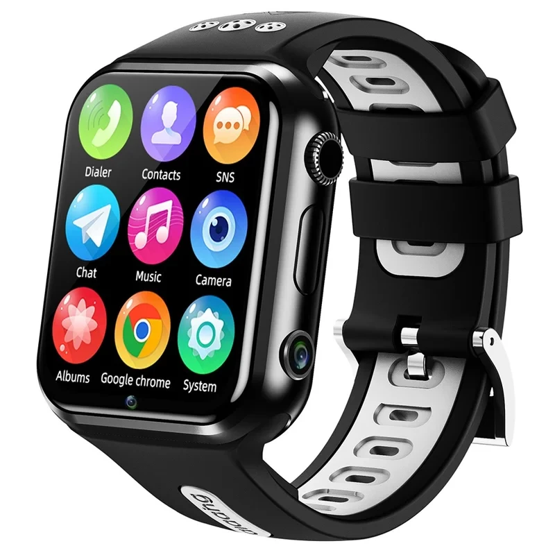 W5PRO Dual Camera Kids Watch 2+16G Waterproof 1.83 inch IPS 4G Smart Phone Watch - Black / Grey-Cellmalls