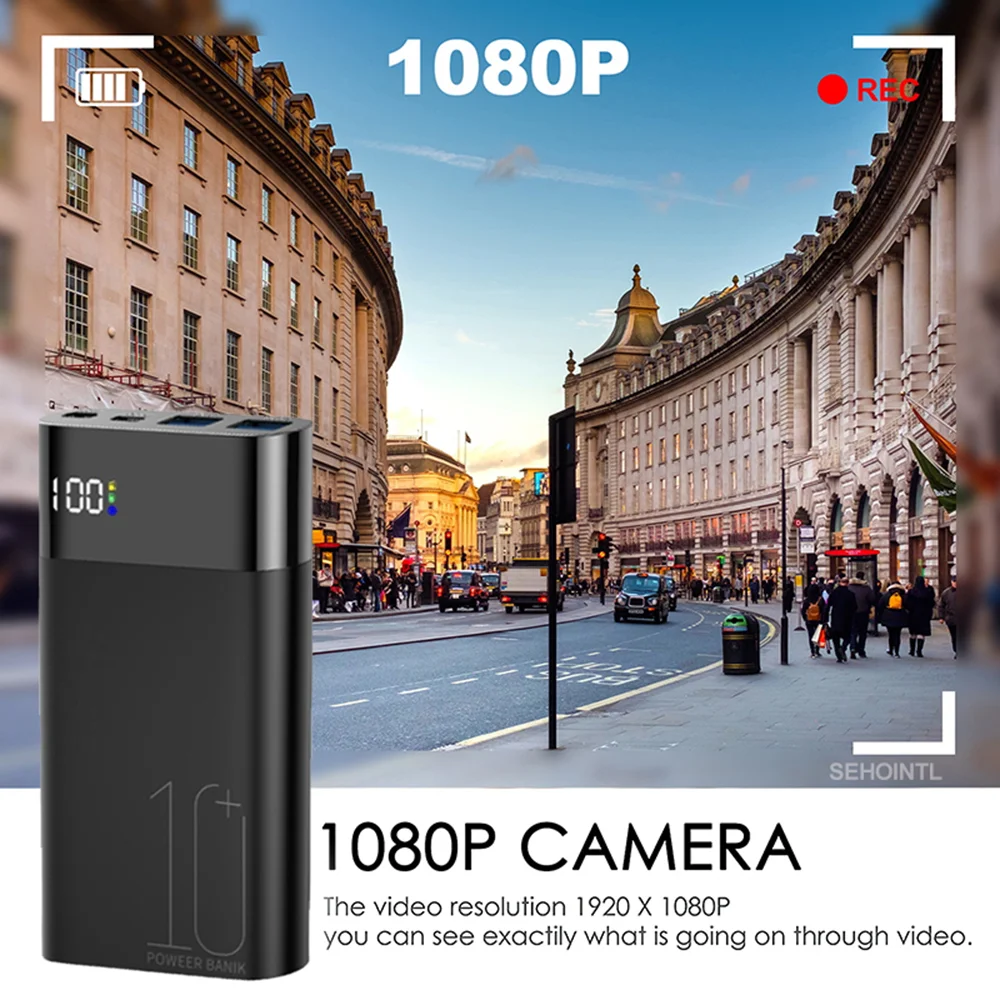 10000mAh Power Bank Motion Detection 1080P HD 2.4G WiFi Home Security Camera-Cellmalls