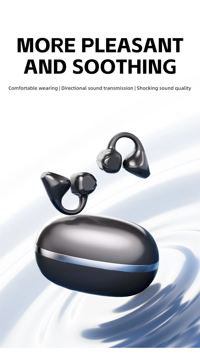 M88 Ear Clip Wireless Bluetooth-Compatible Headset Stereo Sound IPX4 Sweatproof Sports Earphones - Nude-Cellmalls