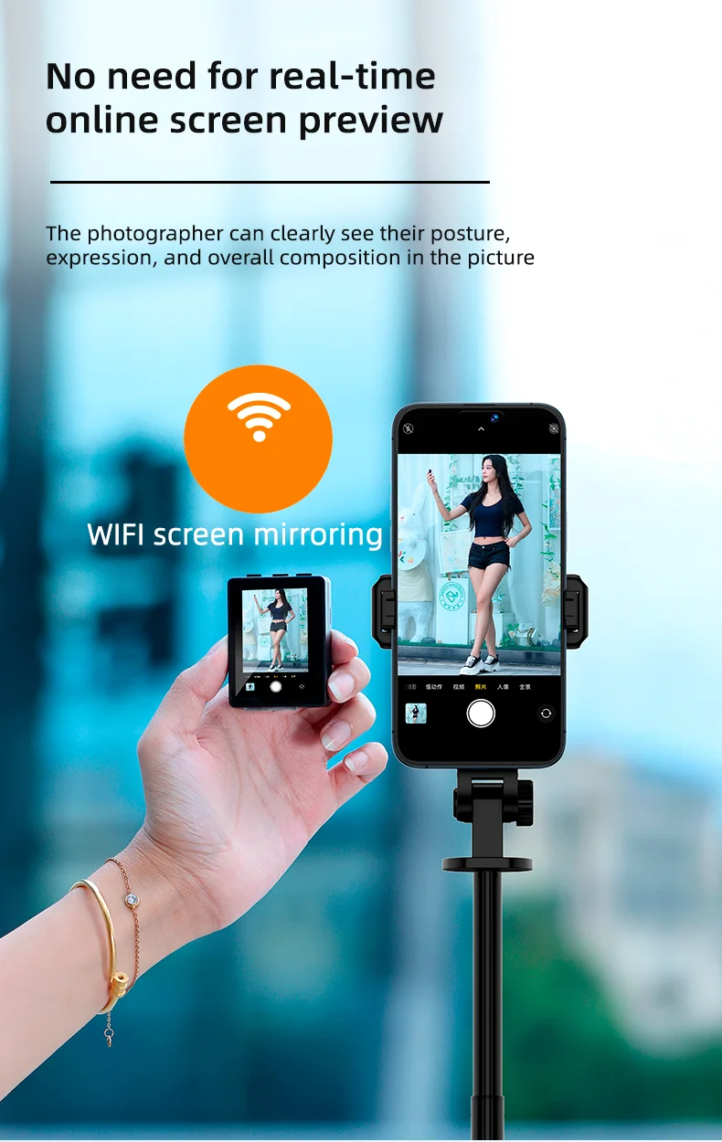 CL07 Wireless Phone Rear Camera Selfie Screen Mirroring Device Image Display Monitor Screen-Cellmalls